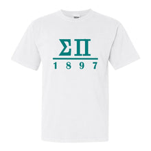 Load image into Gallery viewer, Sigma Pi Comfort Colors T-Shirt - Sigma Pi Lettered Basic Shirt - Kite and Crest
