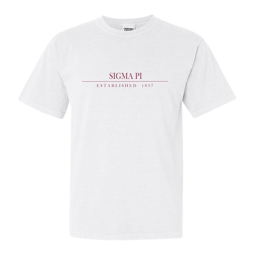 Sigma Pi Comfort Colors T-Shirt - Sigma Pi Old Fashioned Vintage Shirt - Kite and Crest