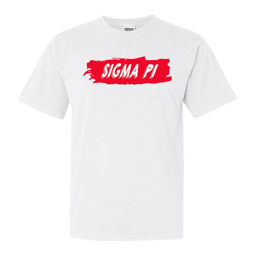 Sigma Pi Comfort Colors T-Shirt - Sigma Pi Red Slash Shirt - Kite and Crest
