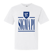 Load image into Gallery viewer, Sigma Pi Comfort Colors T-Shirt - Sigma Pi Shield Shirt - Kite and Crest
