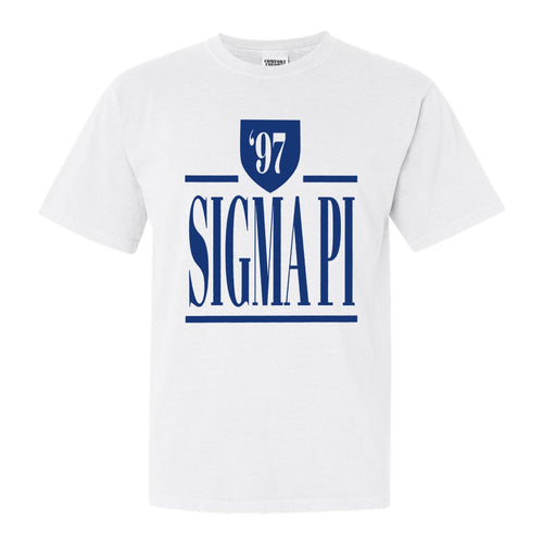 Sigma Pi Comfort Colors T-Shirt - Sigma Pi Shield Shirt - Kite and Crest