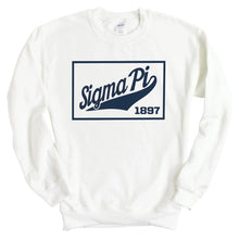 Load image into Gallery viewer, Sigma Pi Sweatshirt - Sigma Pi Baseball Boxed Crewneck Sweatshirt - Kite and Crest
