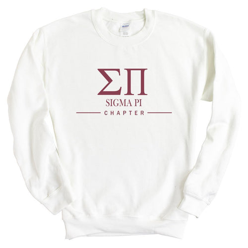 Sigma Pi Sweatshirt - Sigma Pi Basic Lined Crewneck Sweatshirt - Kite and Crest