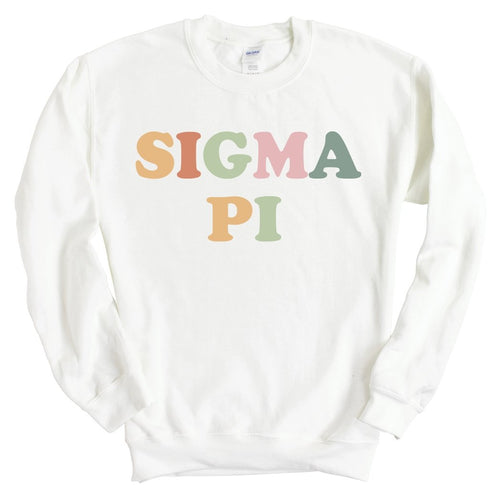Sigma Pi Sweatshirt - Sigma Pi Bright and Colorful Crewneck Sweatshirt - Kite and Crest