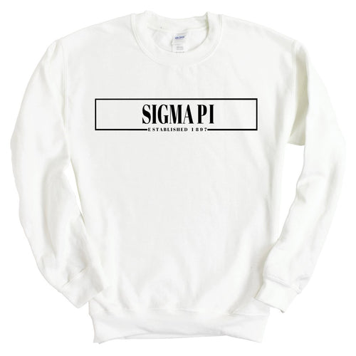 Sigma Pi Sweatshirt - Sigma Pi Fraternal Block Crewneck Sweatshirt - Kite and Crest