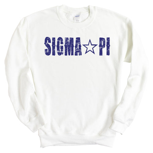 Sigma Pi Sweatshirt - Sigma Pi Fraternal Star Crewneck Sweatshirt - Kite and Crest