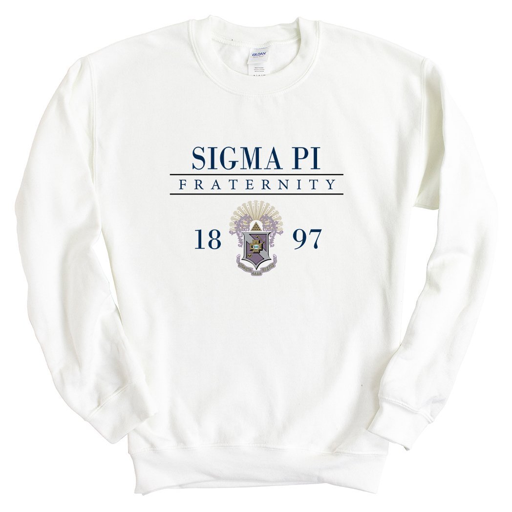 Sigma Pi Sweatshirt - Sigma Pi Large Crest Crewneck Sweatshirt - Kite and Crest