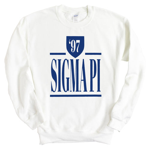 Sigma Pi Sweatshirt - Sigma Pi Shield Crewneck Sweatshirt - Kite and Crest