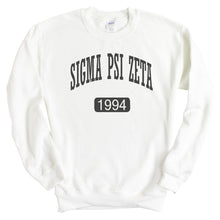 Load image into Gallery viewer, Sigma Psi Zeta Athletic Crewneck Sweatshirt - Kite and Crest
