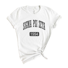 Load image into Gallery viewer, Sigma Psi Zeta Athletic T-shirt - Kite and Crest
