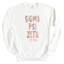 Load image into Gallery viewer, Sigma Psi Zeta Cooper Crewneck Sweatshirt - Kite and Crest
