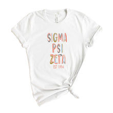 Load image into Gallery viewer, Sigma Psi Zeta Cooper T-shirt - Kite and Crest
