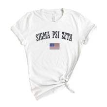 Load image into Gallery viewer, Sigma Psi Zeta USA T-shirt - Kite and Crest
