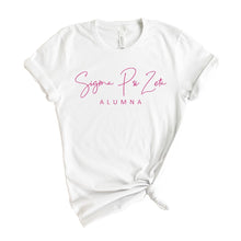 Load image into Gallery viewer, Sigma Psi Zeta Vintage Alumna T-shirt - Kite and Crest
