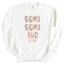 Load image into Gallery viewer, Sigma Sigma Rho Cooper Crewneck Sweatshirt - Kite and Crest
