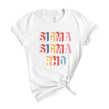 Load image into Gallery viewer, Sigma Sigma Rho Retro T-shirt - Kite and Crest
