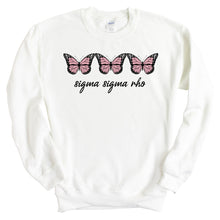 Load image into Gallery viewer, Sigma Sigma Rho Three Butterflies Crewneck Sweatshirt - Kite and Crest
