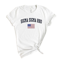 Load image into Gallery viewer, Sigma Sigma Rho USA T-shirt - Kite and Crest
