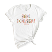 Load image into Gallery viewer, Sigma Sigma Sigma T-shirt - Tri Sigma (ΣΣΣ) Cooper Tee - Kite and Crest
