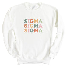 Load image into Gallery viewer, Sigma Sigma Sigma Tri Sigma Bright and Colorful Sorority Crewneck Sweatshirt - Kite and Crest
