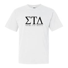 Load image into Gallery viewer, Sigma Tau Delta Classic Comfort Colors T-Shirt - Kite and Crest
