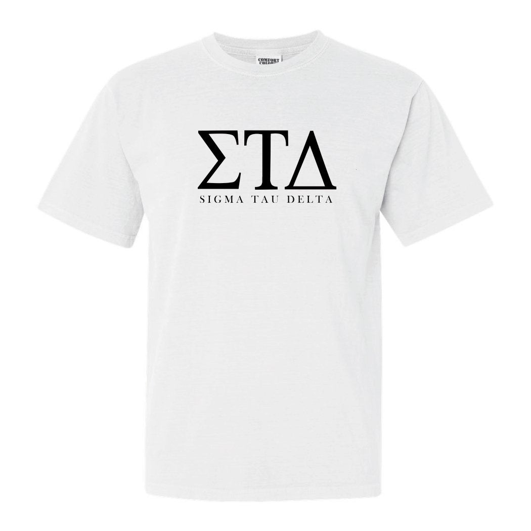 Sigma Tau Delta Classic Comfort Colors T-Shirt - Kite and Crest