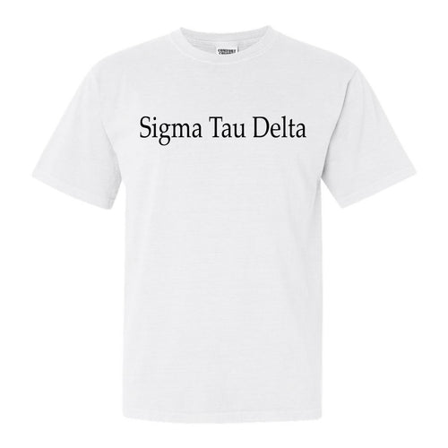 Sigma Tau Delta Clean and Simple Comfort Colors T-Shirt - Kite and Crest