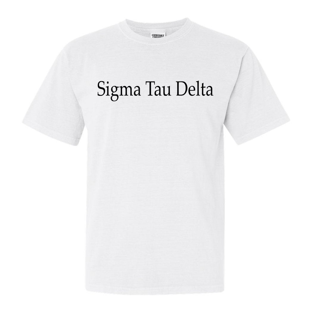 Sigma Tau Delta Clean and Simple Comfort Colors T-Shirt - Kite and Crest