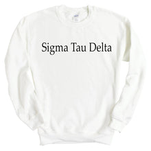 Load image into Gallery viewer, Sigma Tau Delta Clean and Simple Sweatshirt - Fraternity Crewneck Sweatshirt - Kite and Crest
