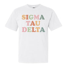 Load image into Gallery viewer, Sigma Tau Delta For Everyone Comfort Colors T-Shirt - Kite and Crest
