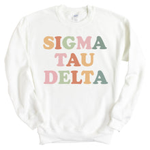 Load image into Gallery viewer, Sigma Tau Delta For Everyone Sweatshirt - Fraternity Crewneck Sweatshirt - Kite and Crest
