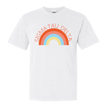 Load image into Gallery viewer, Sigma Tau Delta Happy Days Comfort Colors T-Shirt - Kite and Crest
