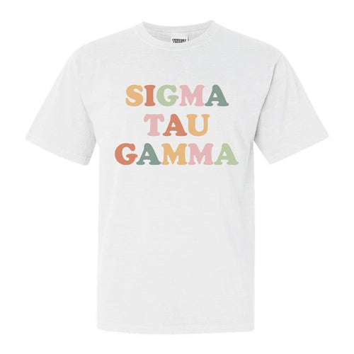 Sigma Tau Gamma Comfort Colors T-Shirt - Sig Tau Bright and Colorful Shirt - Kite and Crest