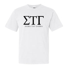 Load image into Gallery viewer, Sigma Tau Gamma Comfort Colors T-Shirt - Sig Tau Fraternal Block Shirt - Kite and Crest
