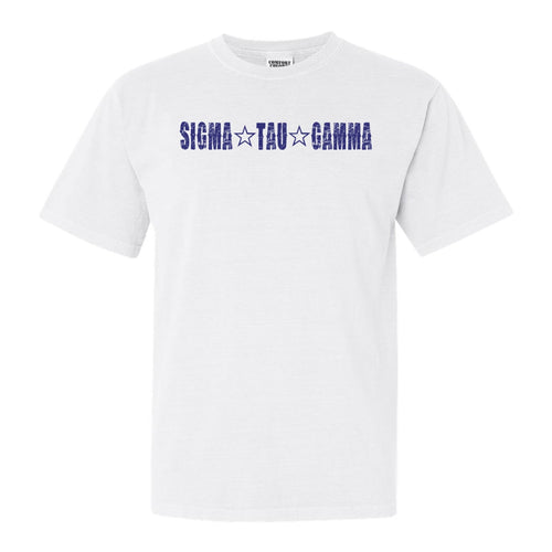 Sigma Tau Gamma Comfort Colors T-Shirt - Sig Tau Fraternal Star Shirt - Kite and Crest