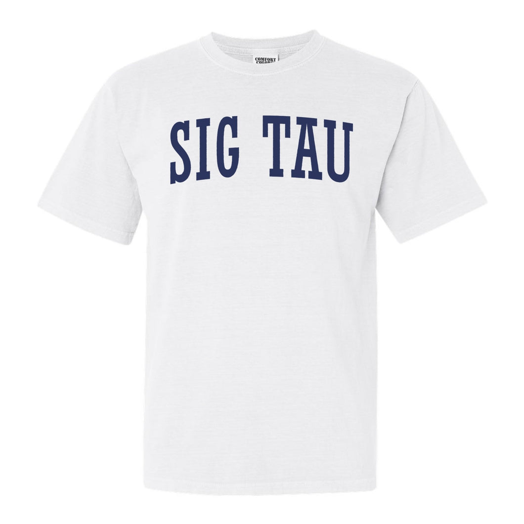 Sigma Tau Gamma Comfort Colors T-Shirt - Sig Tau Intrinsic Lettered Shirt - Kite and Crest