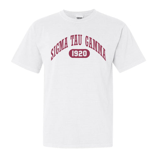 Sigma Tau Gamma Comfort Colors T-Shirt - Sig Tau Large Athletic Shirt - Kite and Crest