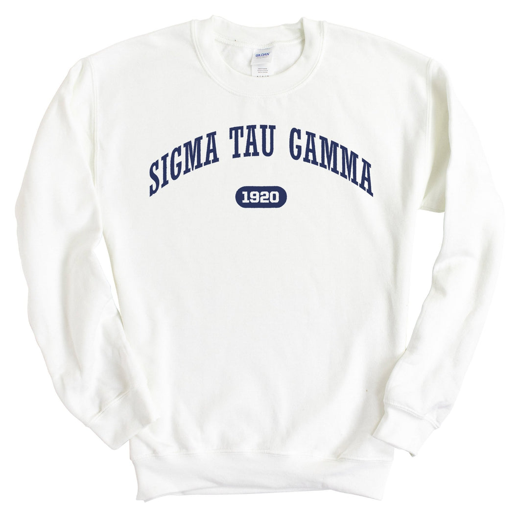 Sigma Tau Gamma Sweatshirt - Sig Tau Fraternal Arch Crewneck Sweatshirt - Kite and Crest