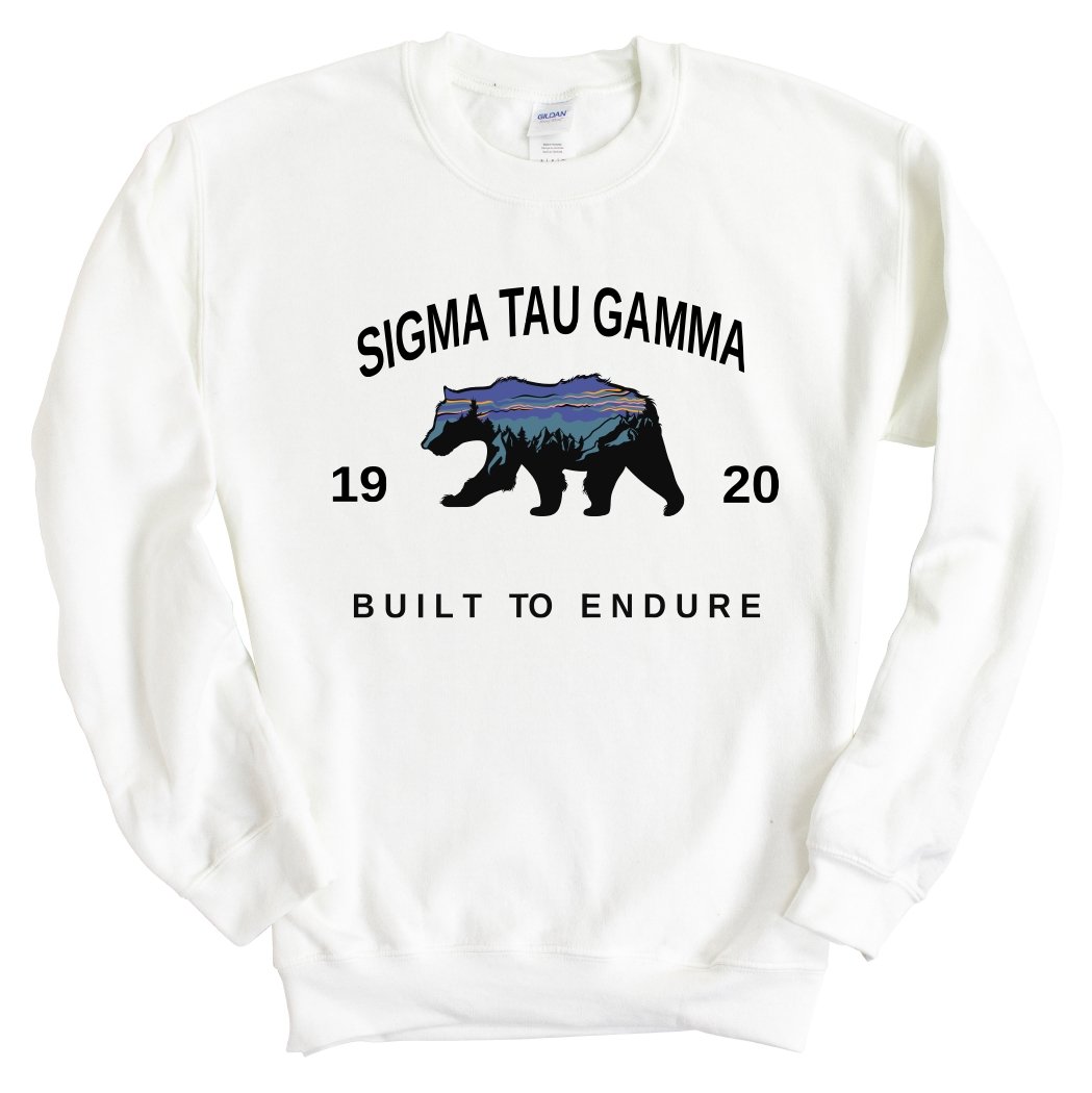 Sigma Tau Gamma Sweatshirt - Sig Tau Fraternal Bear Crewneck Sweatshirt - Kite and Crest