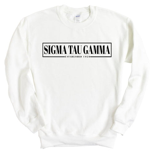 Sigma Tau Gamma Sweatshirt - Sig Tau Fraternal Block Crewneck Sweatshirt - Kite and Crest