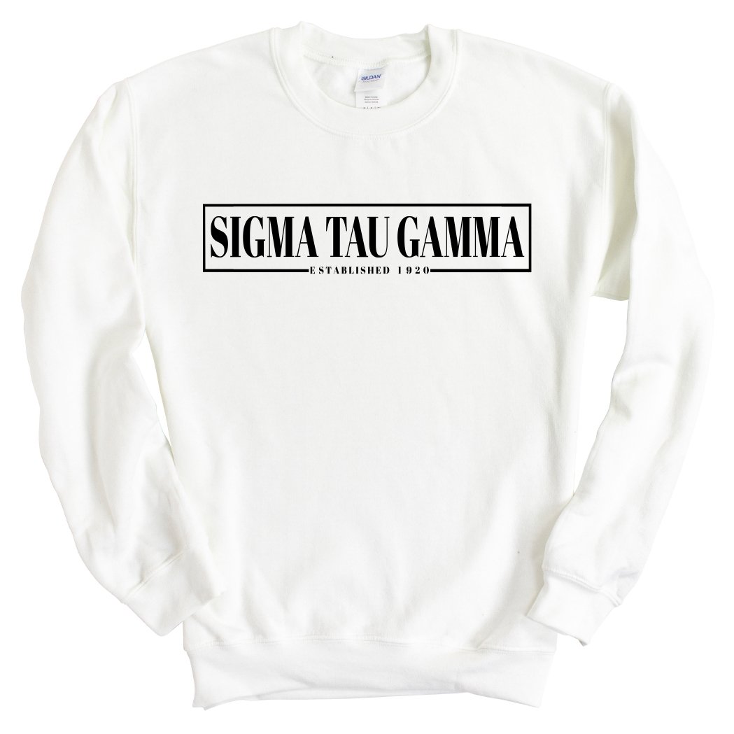 Sigma Tau Gamma Sweatshirt - Sig Tau Fraternal Block Crewneck Sweatshirt - Kite and Crest