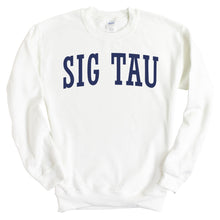 Load image into Gallery viewer, Sigma Tau Gamma Sweatshirt - Sig Tau Intrinsic Lettered Crewneck Sweatshirt - Kite and Crest
