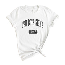 Load image into Gallery viewer, Tau Beta Sigma Athletic T-shirt - Kite and Crest
