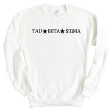 Load image into Gallery viewer, Tau Beta Sigma Black Star Crewneck Sweatshirt - Kite and Crest
