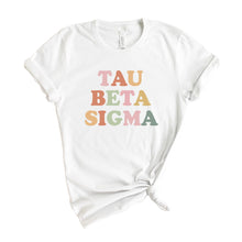Load image into Gallery viewer, Tau Beta Sigma Bright and Colorful T-shirt - Kite and Crest
