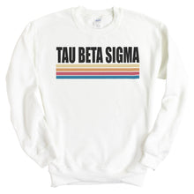 Load image into Gallery viewer, Tau Beta Sigma Colorful Stripes Crewneck Sweatshirt - Kite and Crest
