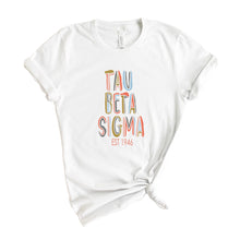 Load image into Gallery viewer, Tau Beta Sigma Cooper T-shirt - Kite and Crest
