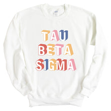 Load image into Gallery viewer, Tau Beta Sigma Retro Crewneck Sweatshirt - Kite and Crest
