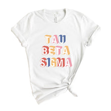 Load image into Gallery viewer, Tau Beta Sigma Retro T-shirt - Kite and Crest
