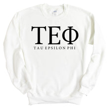 Load image into Gallery viewer, Tau Epsilon Phi Block Letter Sweatshirt - Fraternity Crewneck Sweatshirt - Kite and Crest
